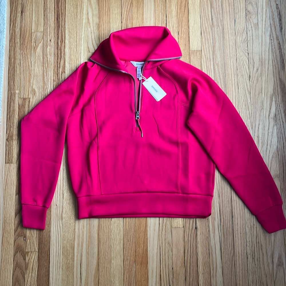 Spanx AirEssentials Half Zip in Fuschia